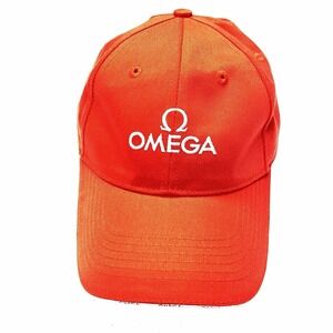 OMEGA Adjustable Strapback Baseball Cap Red, Swiss Luxury VGC
